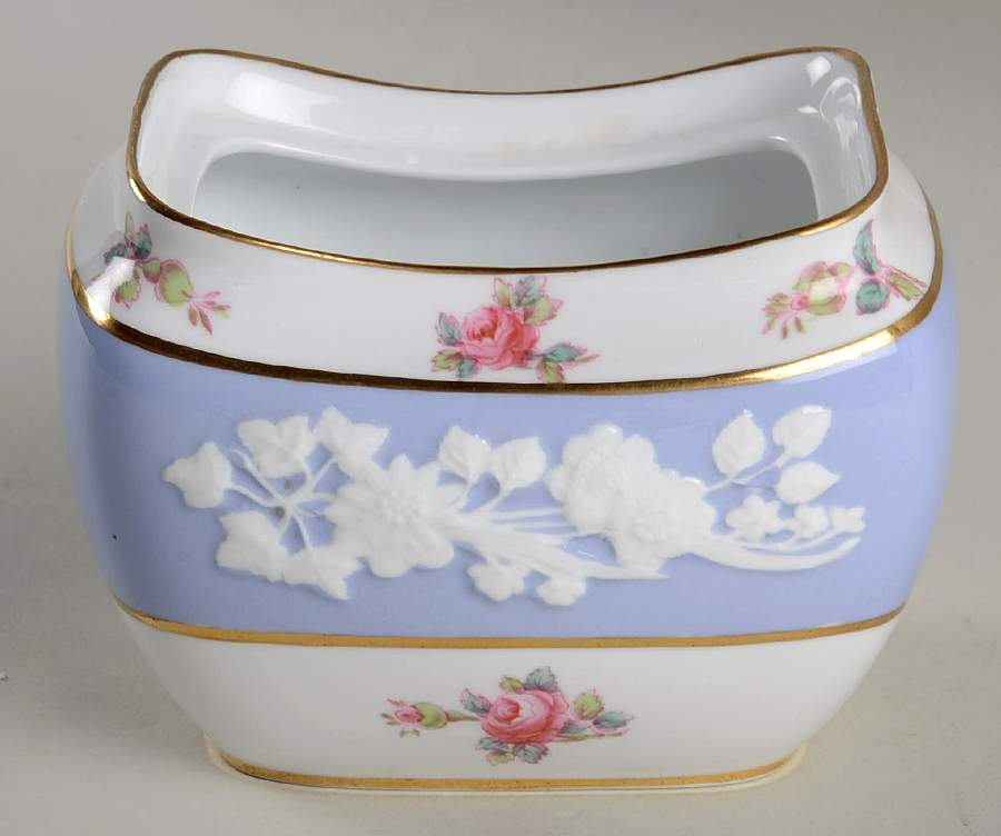 Maritime Rose Blue Sugar Bowl No Lid by Spode-1