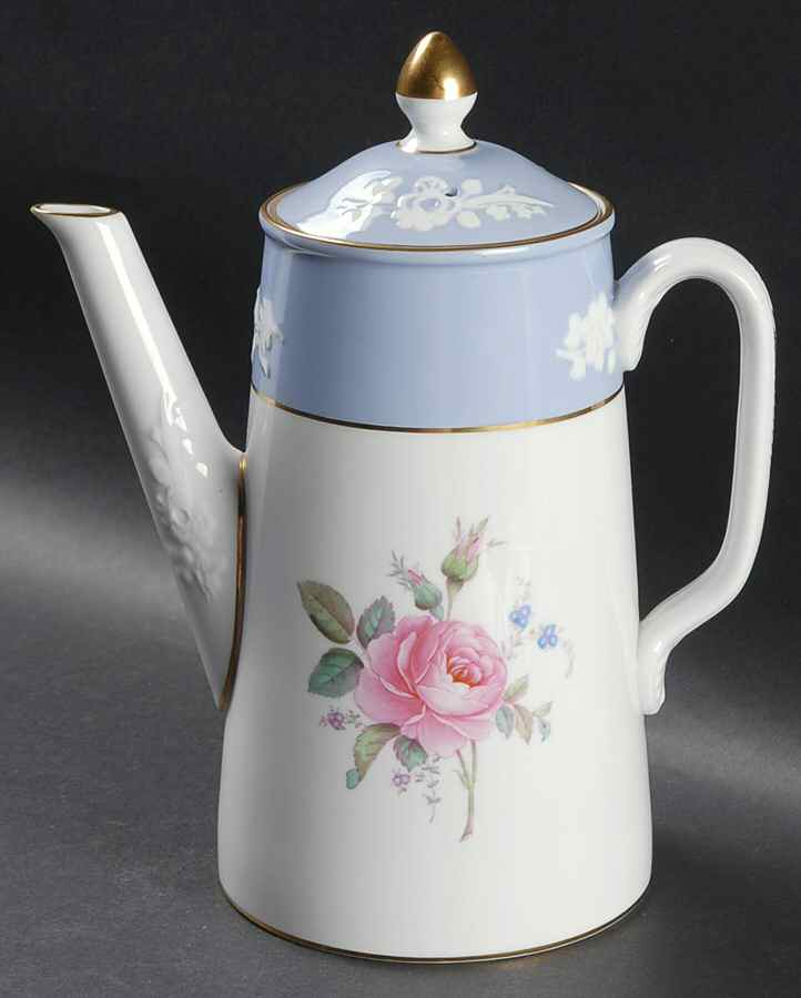 Maritime Rose Blue Coffee Pot & Lid by Spode-1