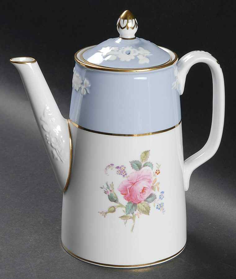 Maritime Rose Blue Mini Coffee Pot & Lid by Spode-1
