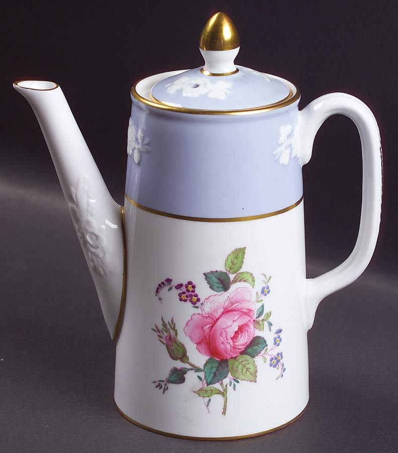 Maritime Rose Blue Individual Coffee Pot & Lid by Spode-1