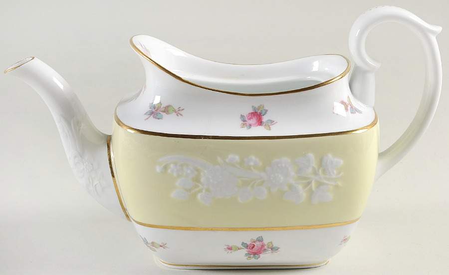 Maritime Rose Paleyellow Teapot No Lid by Spode-1
