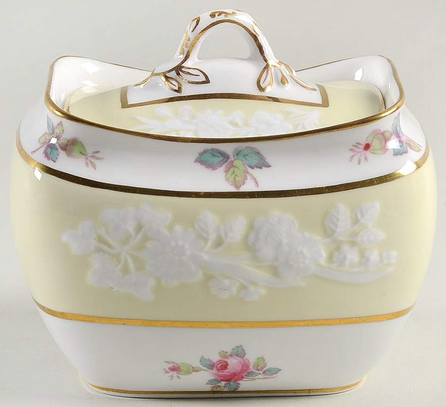 Maritime Rose Paleyellow Sugar Bowl & Lid by Spode-1