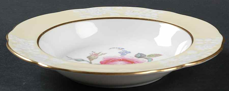 Maritime Rose Paleyellow Rim Soup Bowl by Spode-1