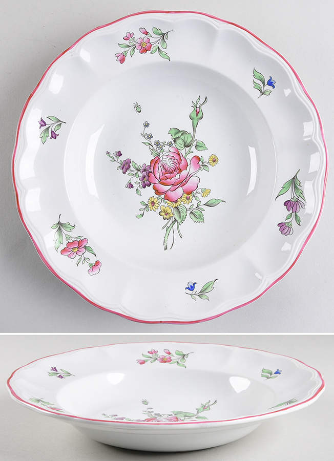 Marlborough Sprays Large Rim Soup Bowl by Spode-1