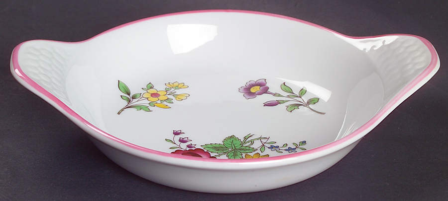 Marlborough Sprays 7" Eared Round Egg Dish by Spode-1