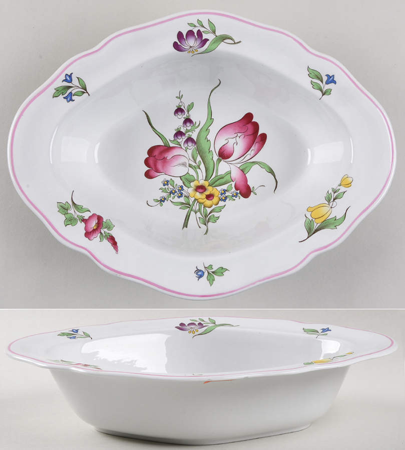 Marlborough Sprays 10" Oval Vegetable Bowl by Spode-1