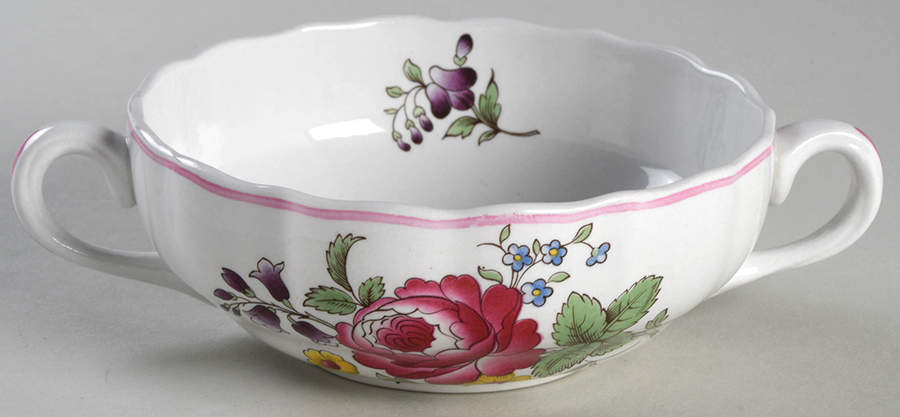 Marlborough Sprays Flat Cream Soup Bowl by Spode-1
