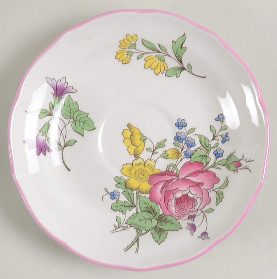 Marlborough Sprays Saucer for Flat Cup by Spode-1