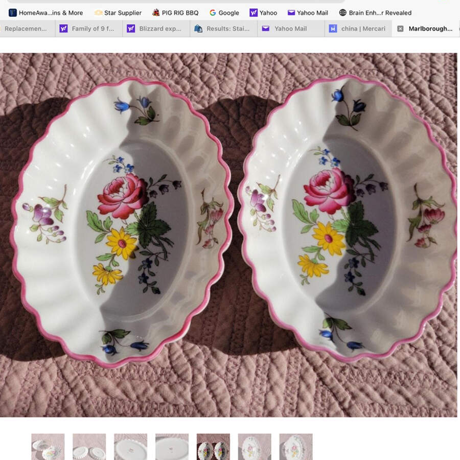 Marlborough Sprays 5" Oval Sweet Meat Dish by Spode-1