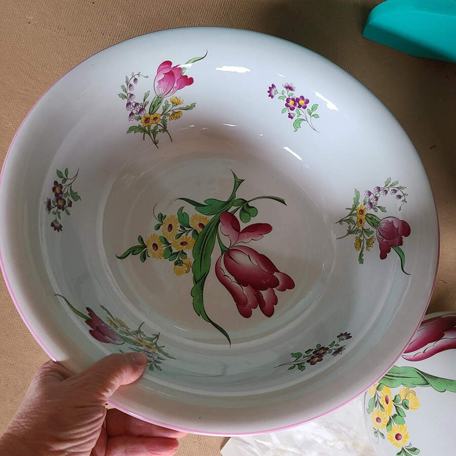 Marlborough Sprays Bowl for Large Pitcher & Bowl Set by Spode-1