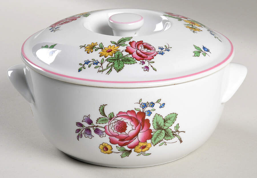 Marlborough Sprays 1 Qt Round Covered Casserole by Spode-1