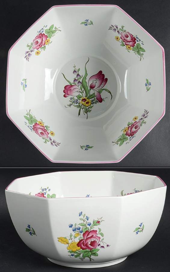 Marlborough Sprays 10" Octagonal Vegetable Bowl by Spode-1