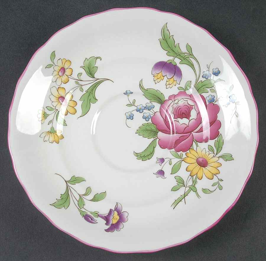 Marlborough Sprays Saucer for Breakfast Cup by Spode-1
