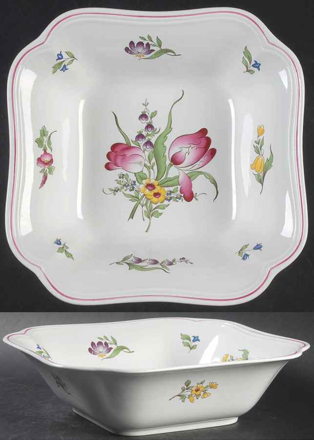 Marlborough Sprays Square Salad Serving Bowl by Spode-1