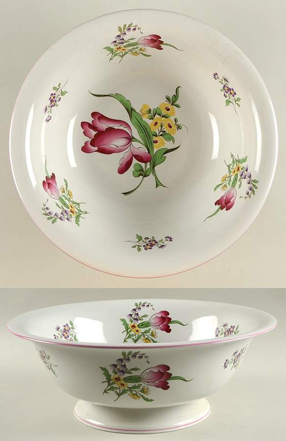 Marlborough Sprays Footed Punch Bowl by Spode-1