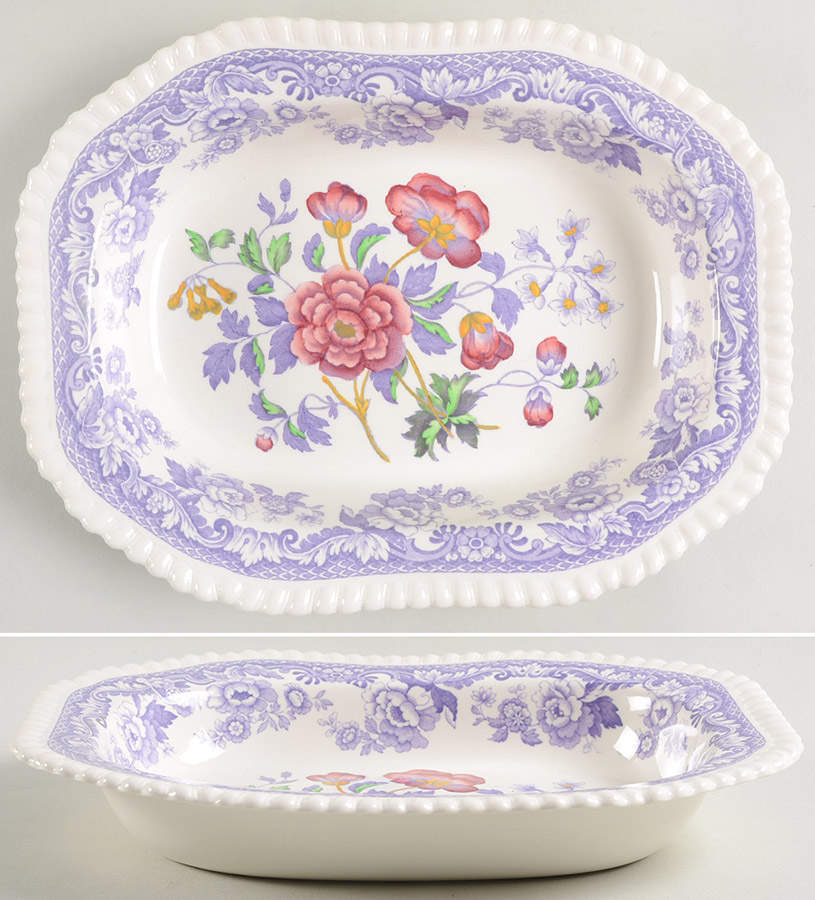 Mayflower 9" Oval Vegetable Bowl by Spode-1