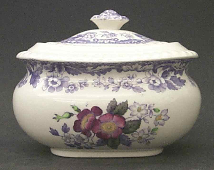 Mayflower Sugar Bowl & Lid by Spode-1