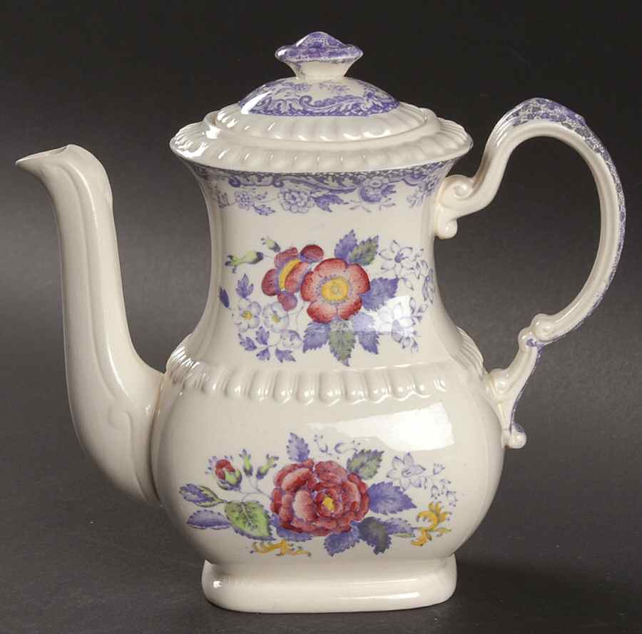Mayflower Mini Coffee Pot & Lid by Spode-1