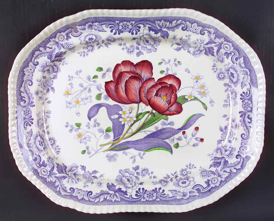 Mayflower 15" Oval Serving Platter by Spode-1