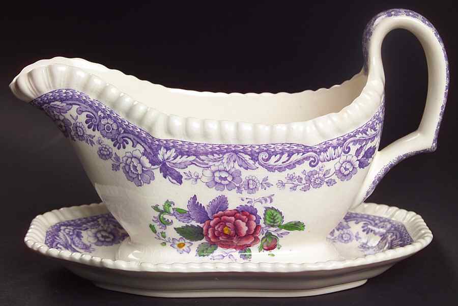 Mayflower Gravy Boat & Underplate by Spode-1