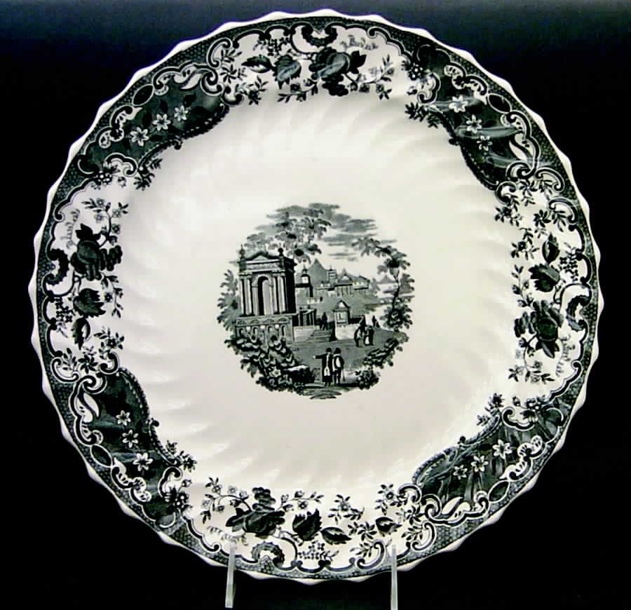 May Black 13" Chop Plate (Round Platter) by Spode-1