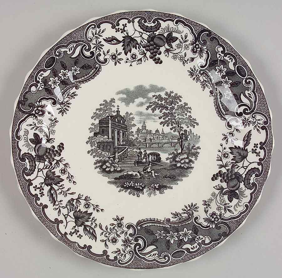 May Black Luncheon Plate by Spode-1