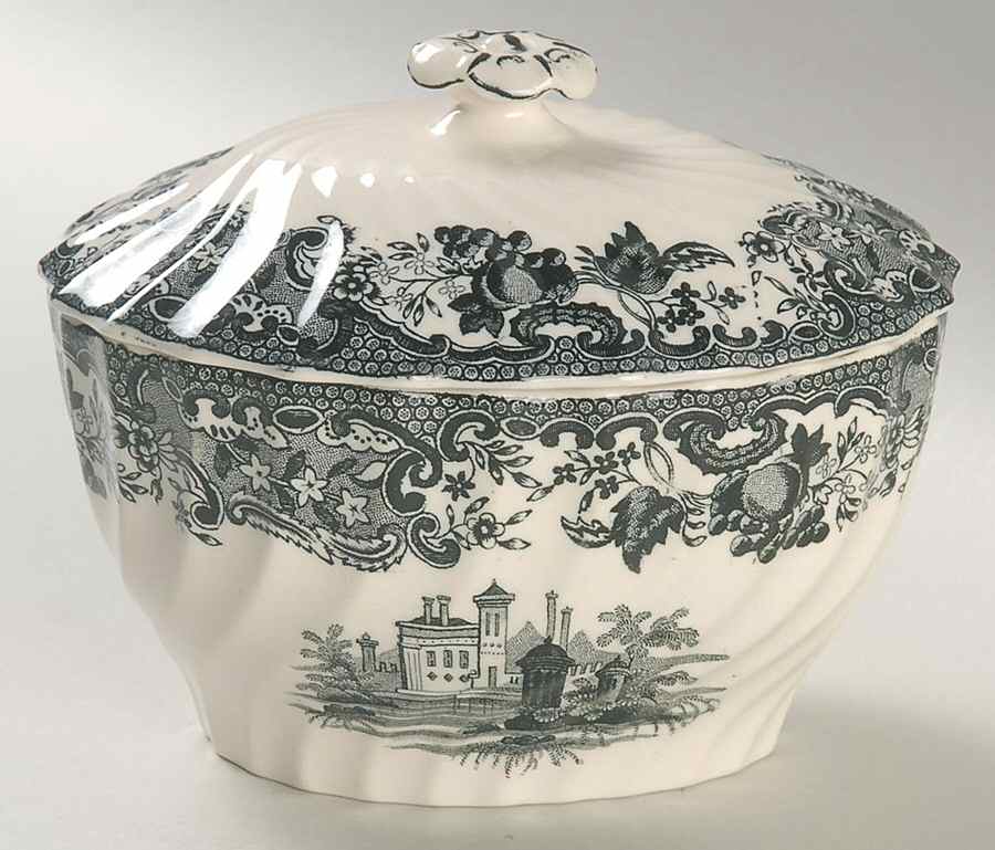 May Black Sugar Bowl & Lid by Spode-1