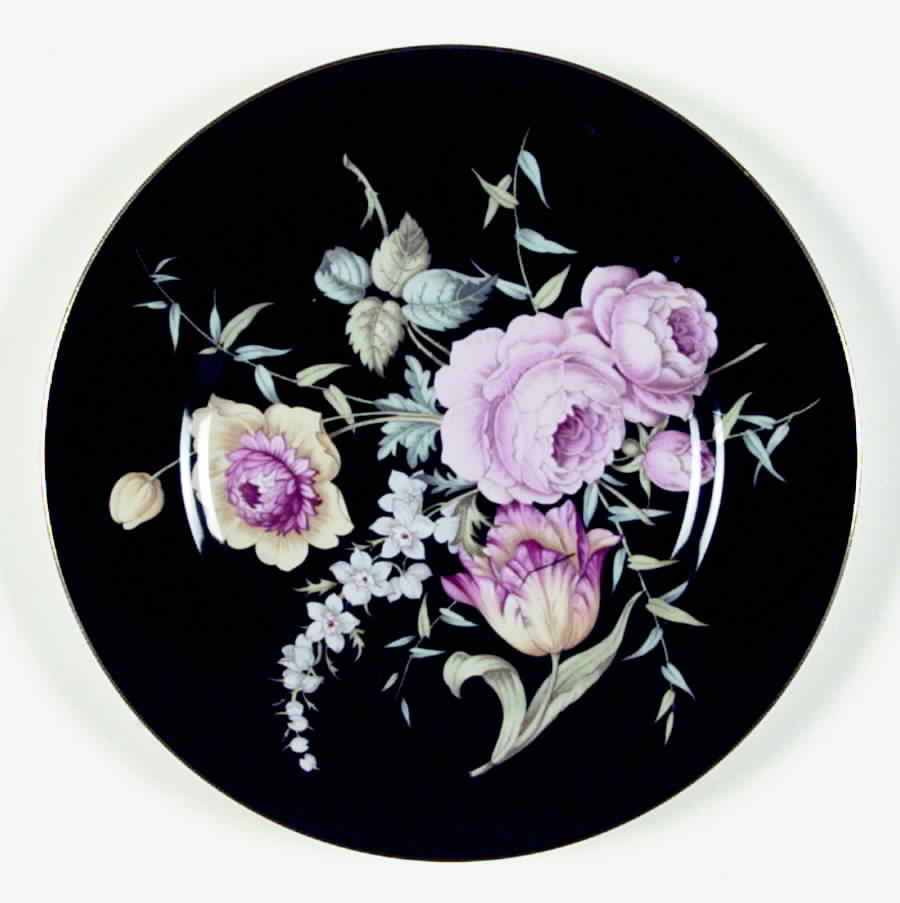 Midnight Bouquet Luncheon Plate by Spode-1