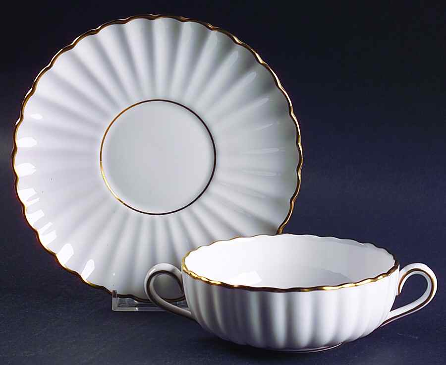 Midas Flat Cream Soup Bowl & Saucer Set by Spode-1