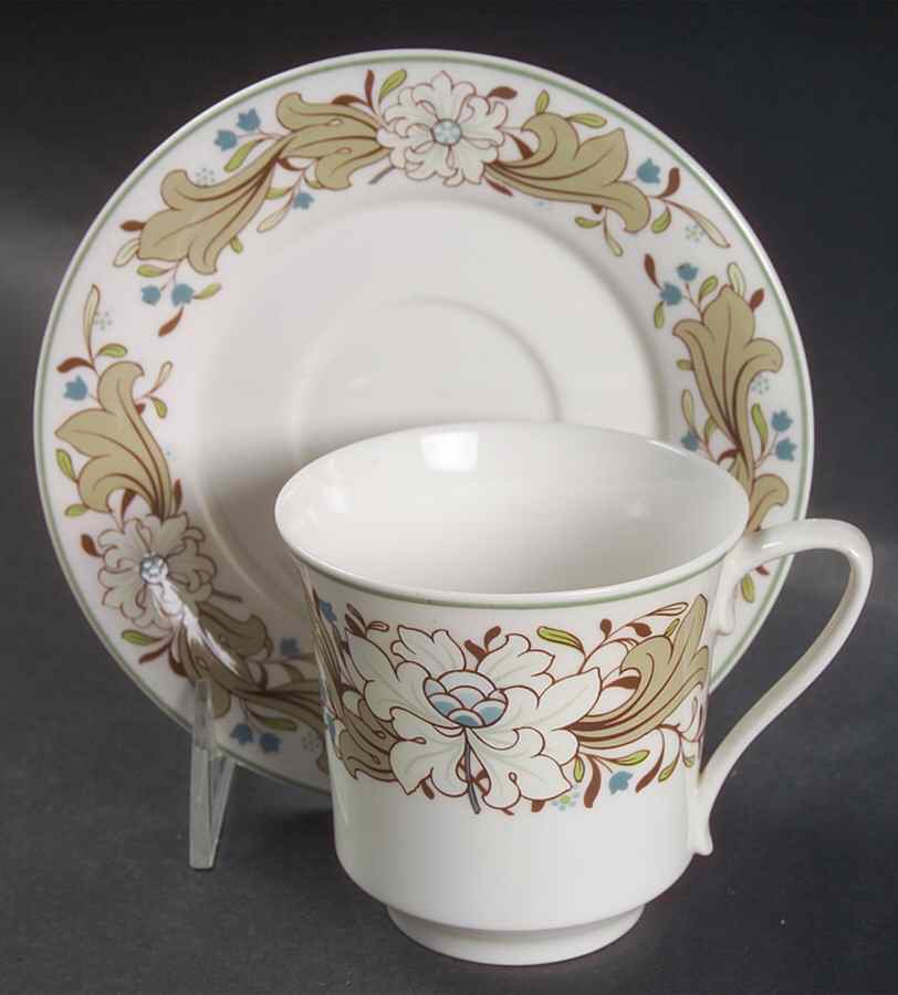 Milkwood Flat Cup & Saucer Set by Spode-1