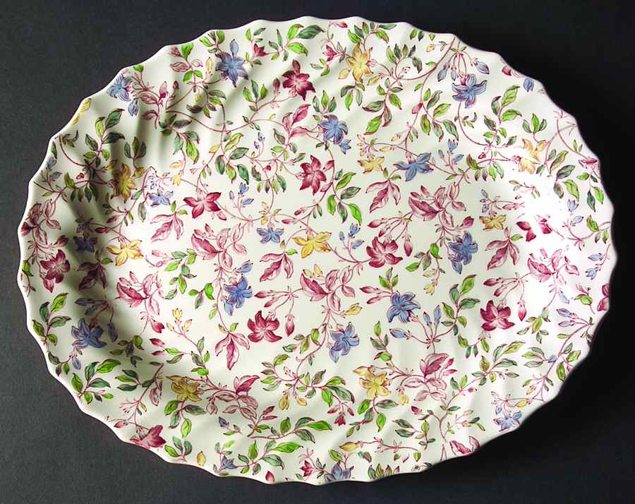 Morning Glory 13" Oval Serving Platter by Spode-1