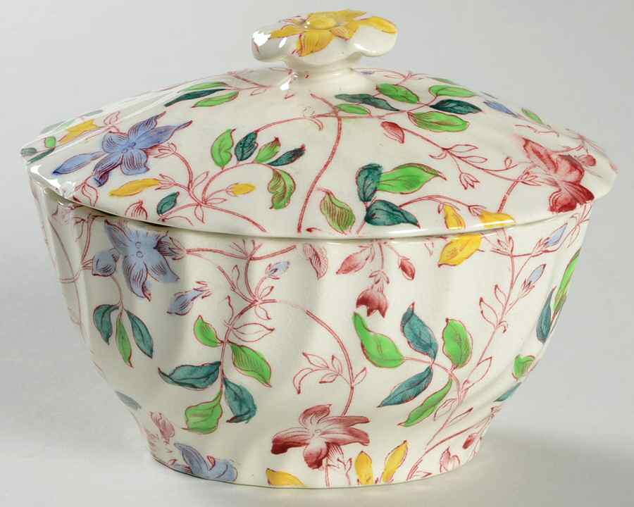 Morning Glory Mini Sugar Bowl & Lid by Spode-1