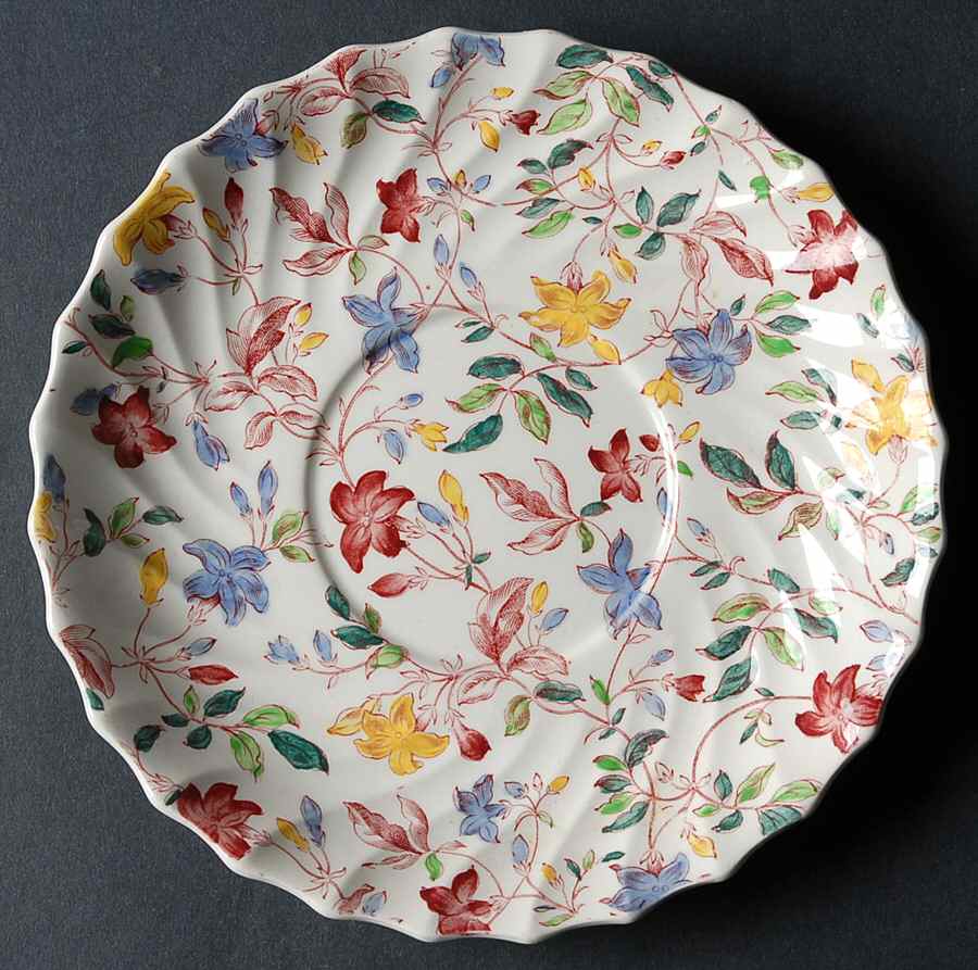 Morning Glory Saucer for Cream Soup Bowl by Spode-1
