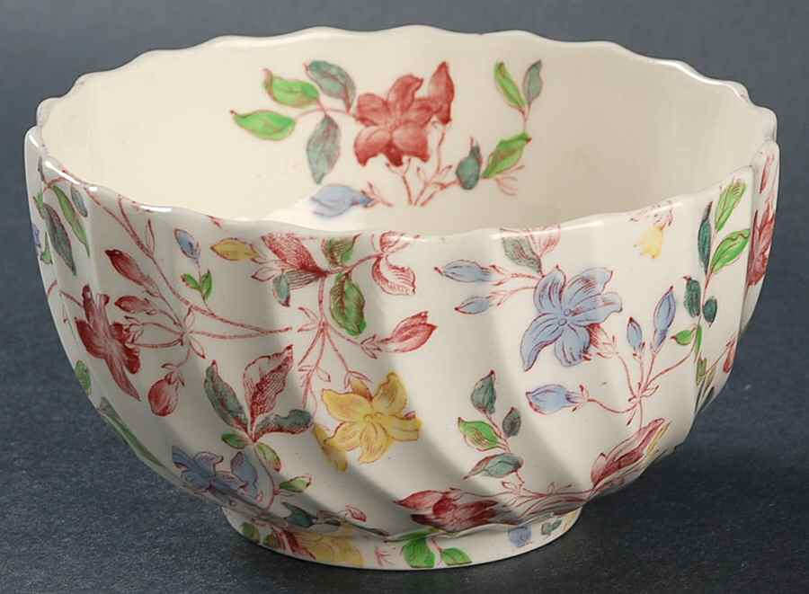 Morning Glory Cranberry Bowl by Spode-1