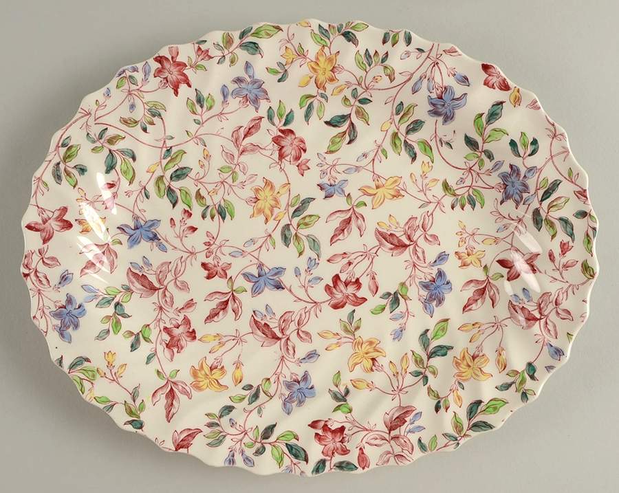 Morning Glory 11" Oval Serving Platter by Spode-1