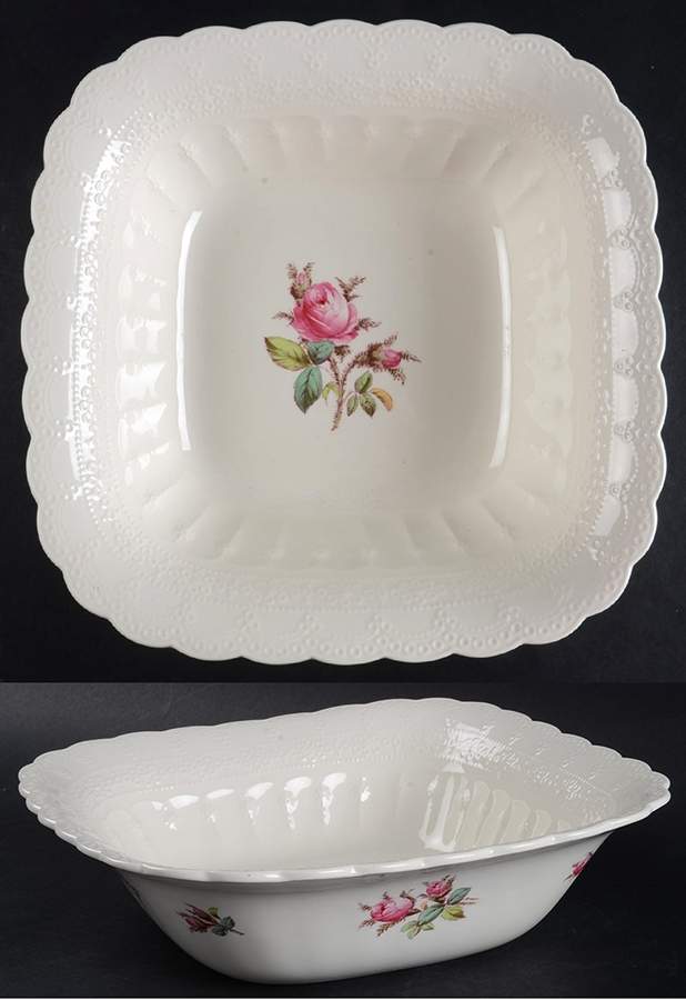 Moss Rose (Jewel Shape) 9" Square Vegetable Bowl by Spode-1