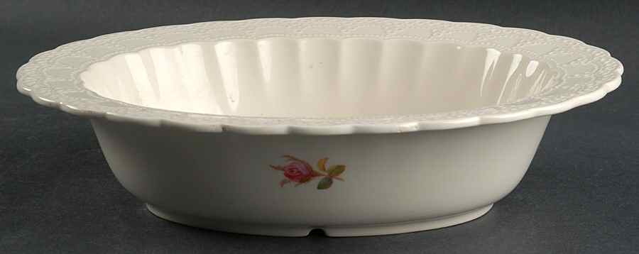 Moss Rose (Jewel Shape) 10" Oval Vegetable Bowl by Spode-1