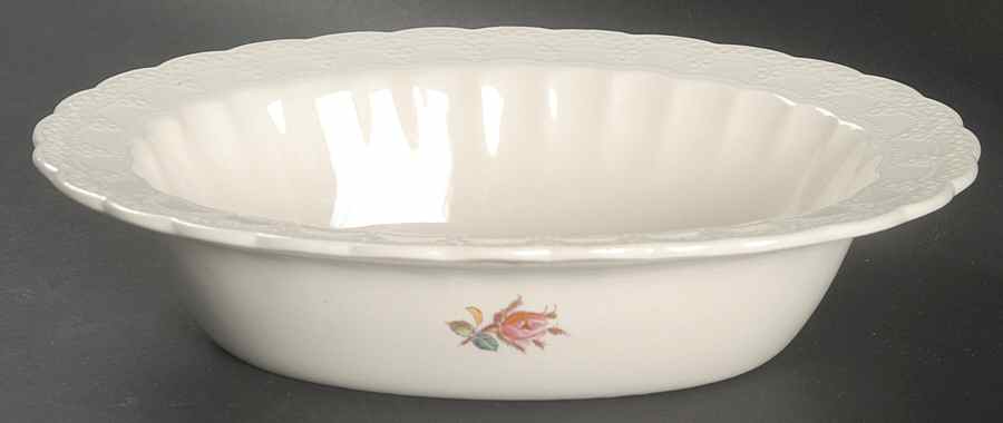 Moss Rose (Jewel Shape) 9" Oval Vegetable Bowl by Spode-1
