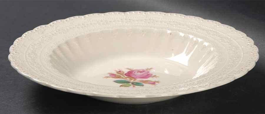 Moss Rose (Jewel Shape) Rim Soup Bowl by Spode-1