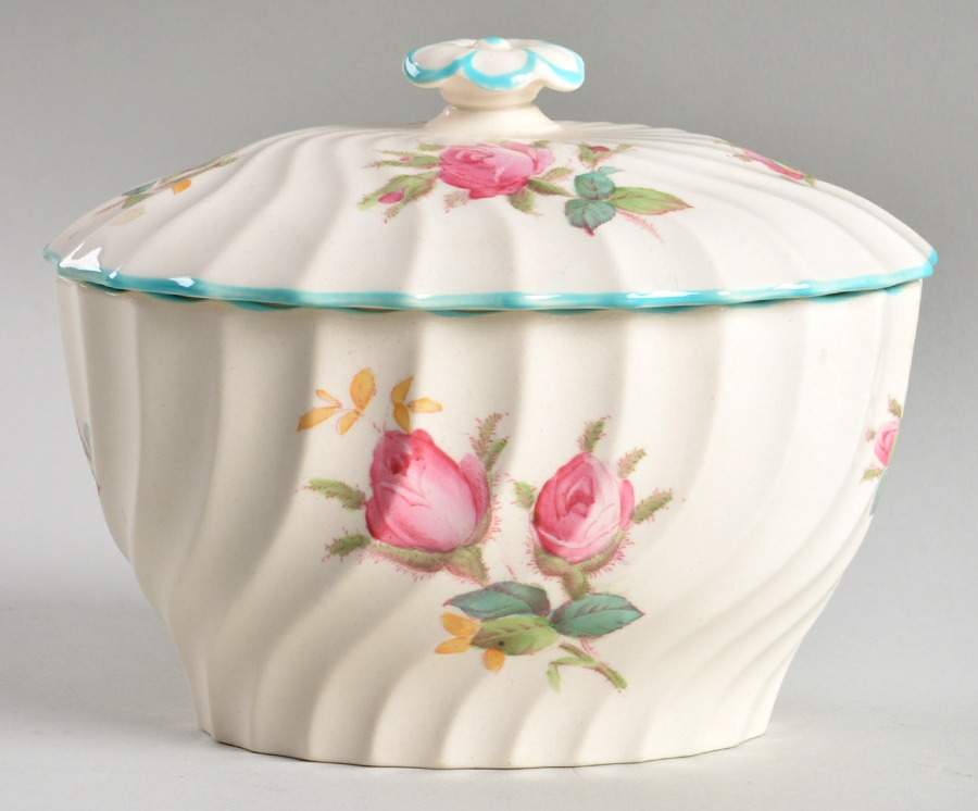 Moss Rose (Charlotte Shape) Sugar Bowl & Lid by Spode-1