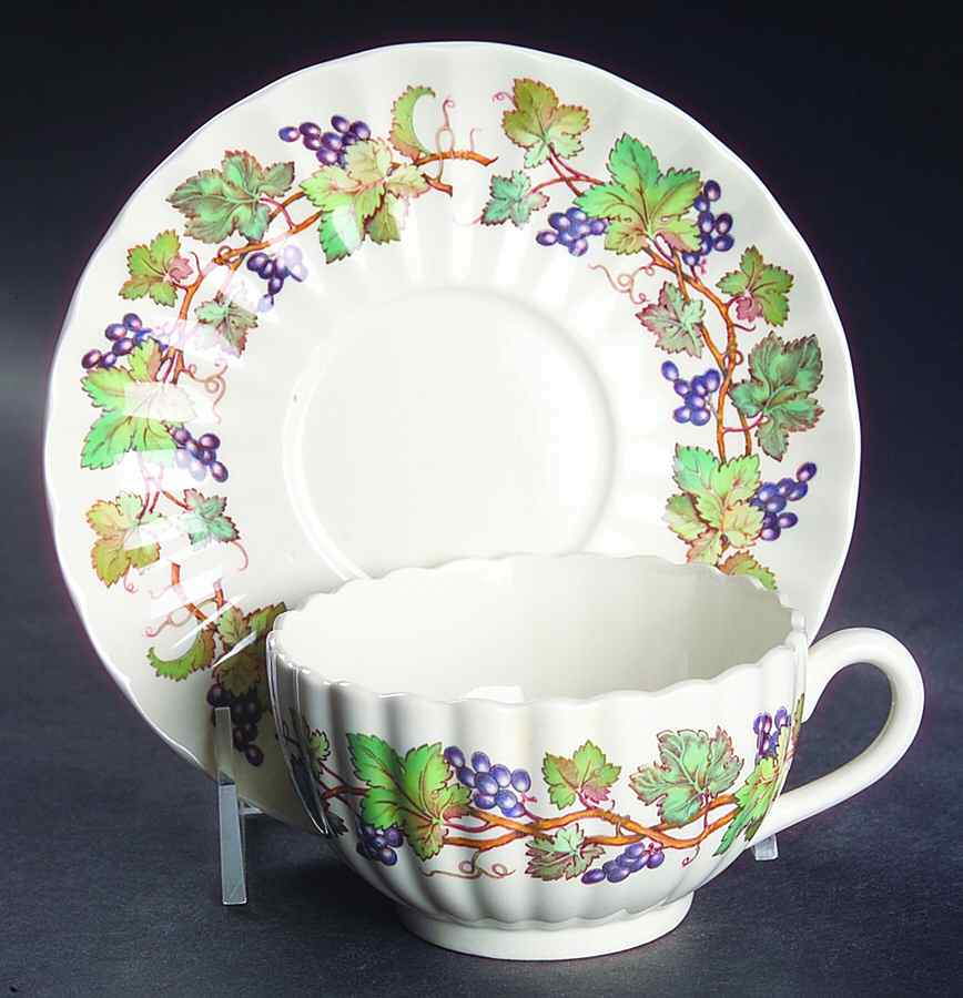 Monticello Vine Flat Cup & Saucer Set by Spode-1