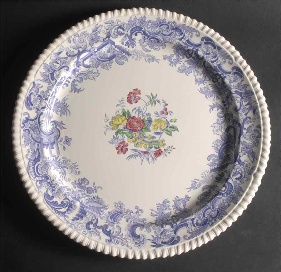 Mulberry Beverly Purple 15" Chop Plate (Round Platter) by Spode-1