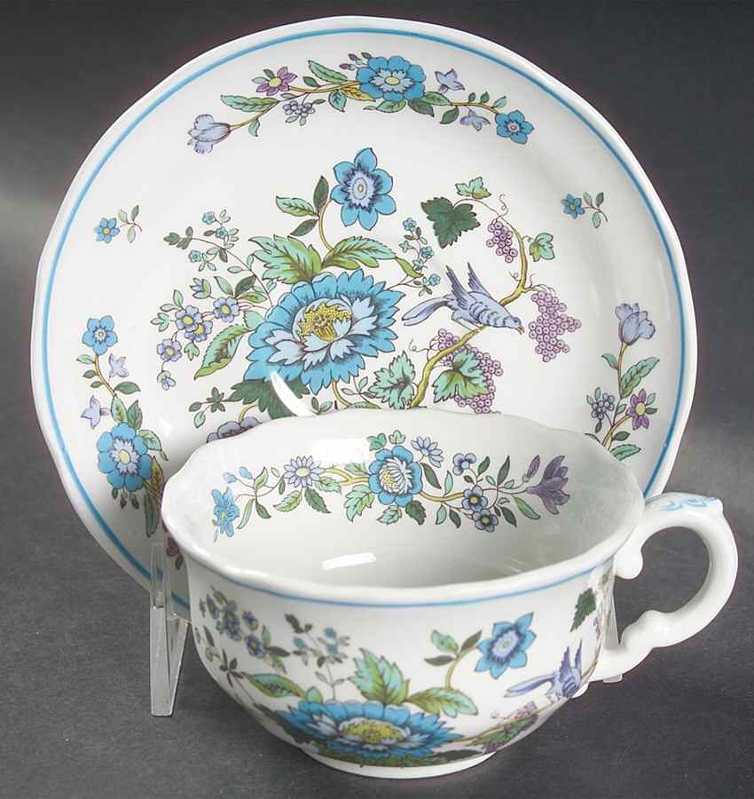 Mulberry Flat Cup & Saucer Set by Spode-1
