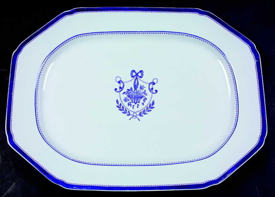 Newburyport Blue (No Gold Trim) 16" Oval Serving Platter by Spode-1