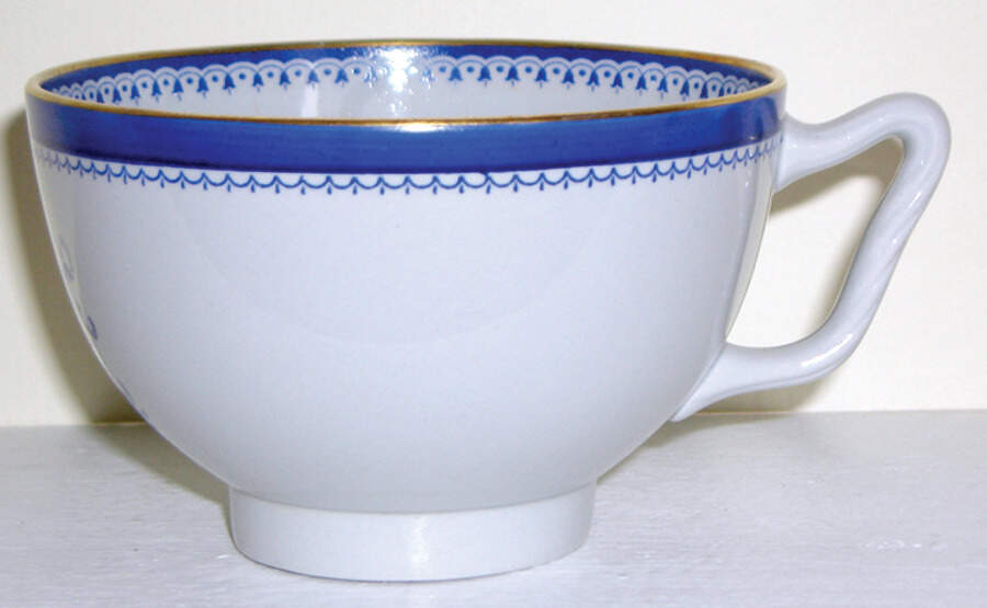 Newburyport Blue (Gold Trim) Canton Shape Footed Cup by Spode-1