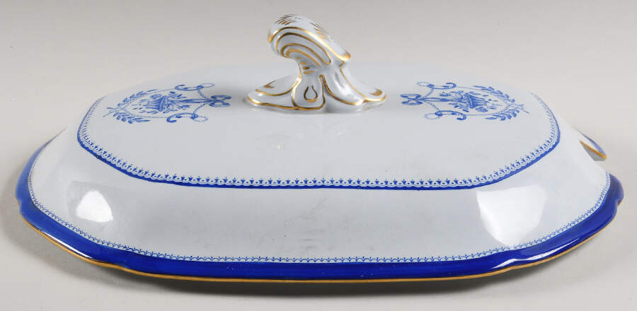 Newburyport Blue (Gold Trim) Lid for Tureen by Spode-1