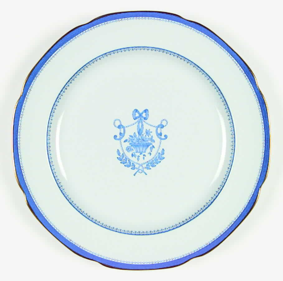 Newburyport Blue (Gold Trim) Dinner Plate by Spode-1