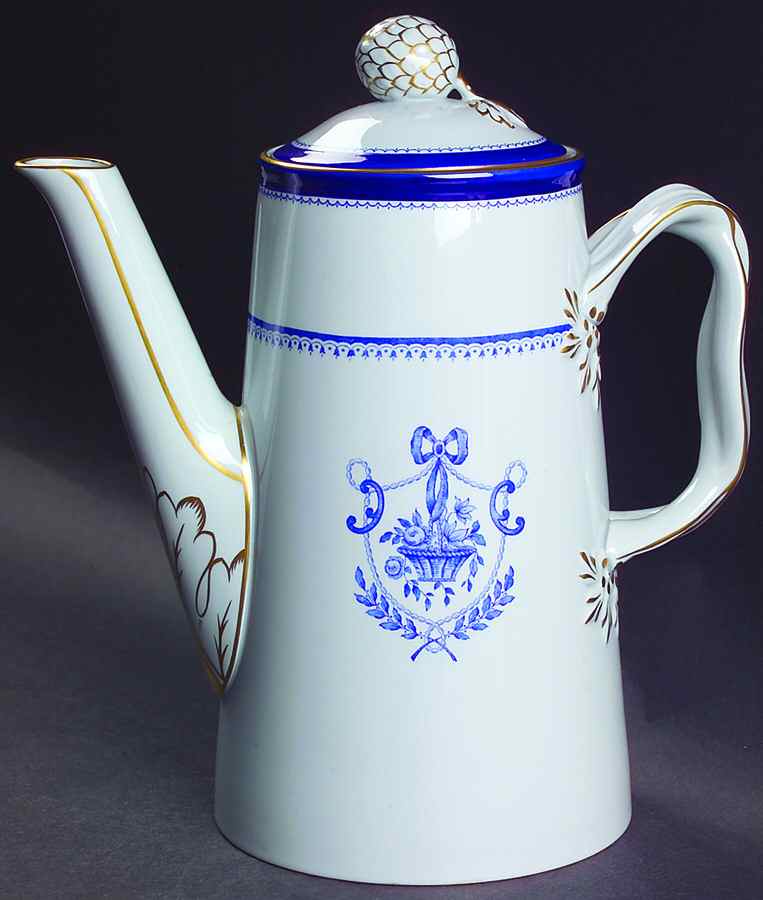 Newburyport Blue (Gold Trim) Coffee Pot & Lid by Spode-1