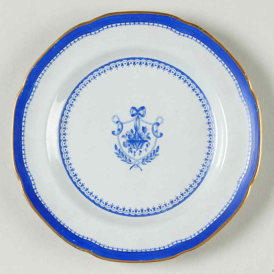 Newburyport Blue (Gold Trim) Bread & Butter Plate by Spode-1