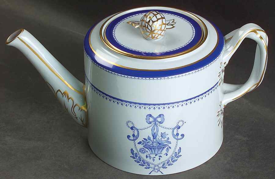Newburyport Blue (Gold Trim) Small Teapot & Lid by Spode-1